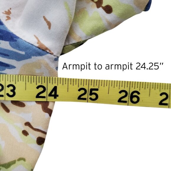 Key Lime Pie Vintage Hawaiian Shirt Tropical Print 100% Rayon Size 1X - Picture 9 of 12